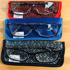 Design Optics Foster Grant 3 Pack Women Readers +2.00 Reading Glasses 52-16-140